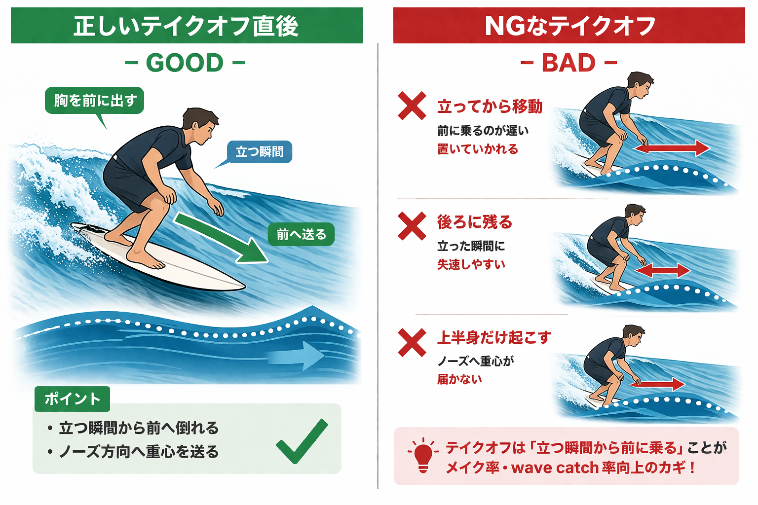 テイクオフで前に乗る（Late Takeoff改善）