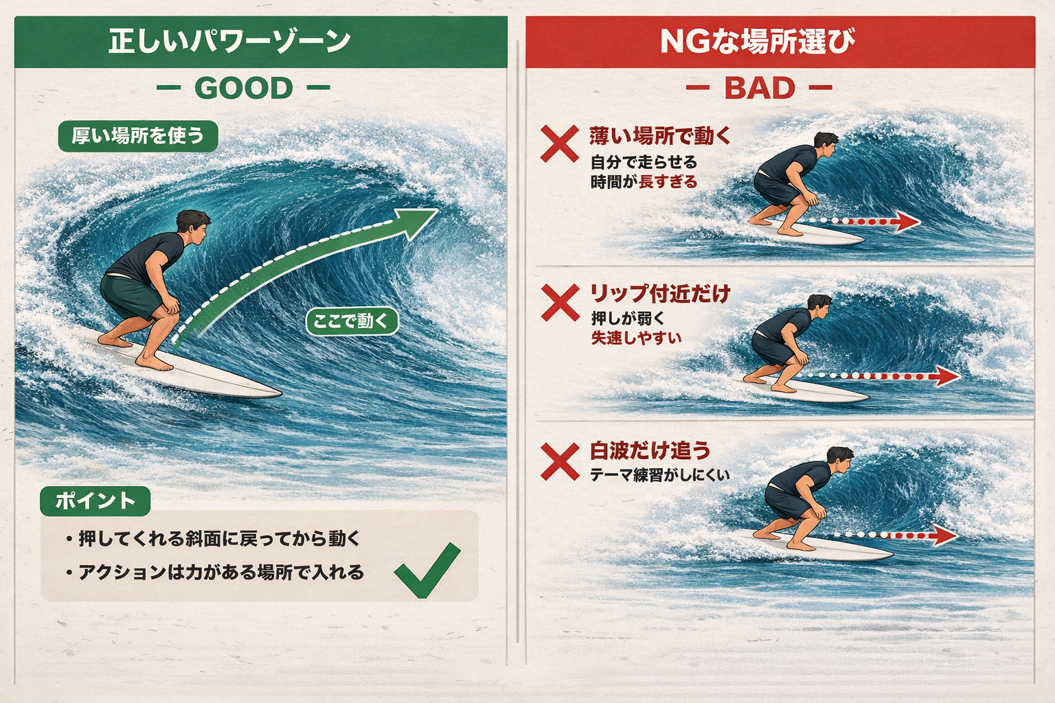 波のパワーゾーンを使う